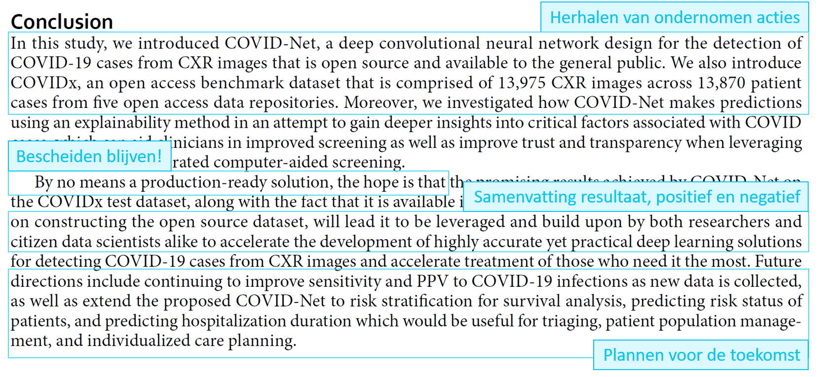 Dissectie van de conclusie van Wang et al. 2020.